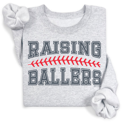 BoyMom Raising Ballers Varsity Sweatshirt