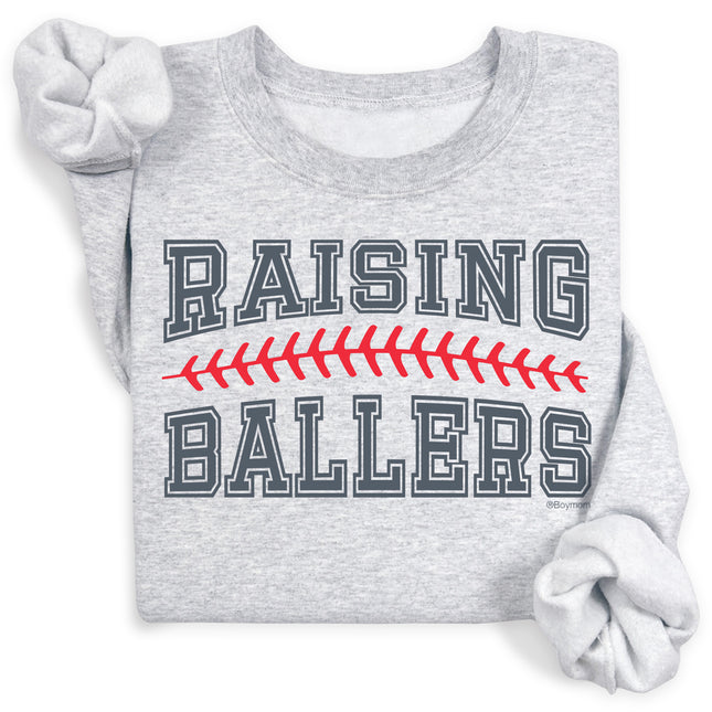 BoyMom Raising Ballers Varsity Sweatshirt