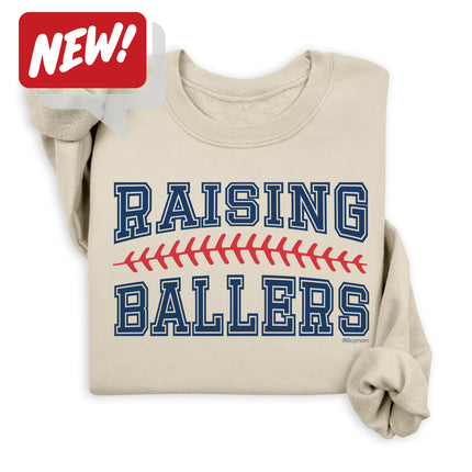 BoyMom Raising Ballers Varsity Sweatshirt