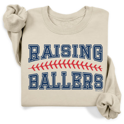 BoyMom Raising Ballers Varsity Sweatshirt