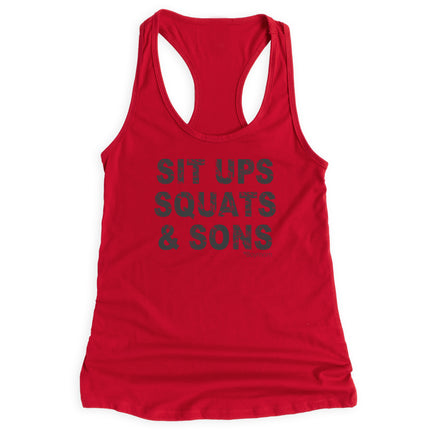 BoyMom SitUps, Squats & Sons Racerback Tank