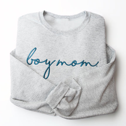 BoyMom Embroidered Ash Sweatshirt