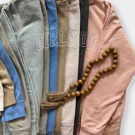 GirlMom Varsity Logo Crew Sweatshirt