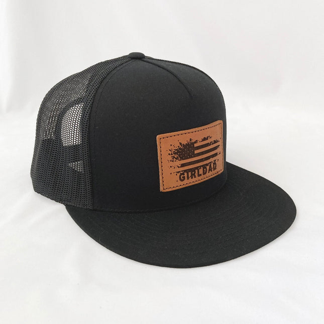 GirlDad Leather Patch Flag Hat