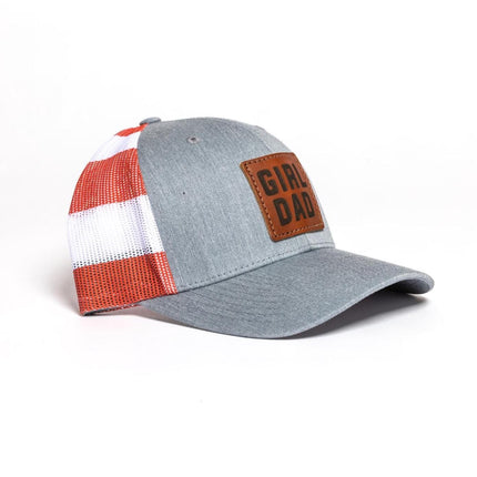 GirlDad Leather Patch Stars & Stripes Hat