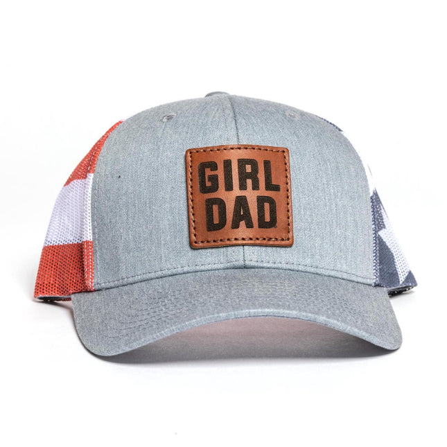 GirlDad Leather Patch Stars & Stripes Hat
