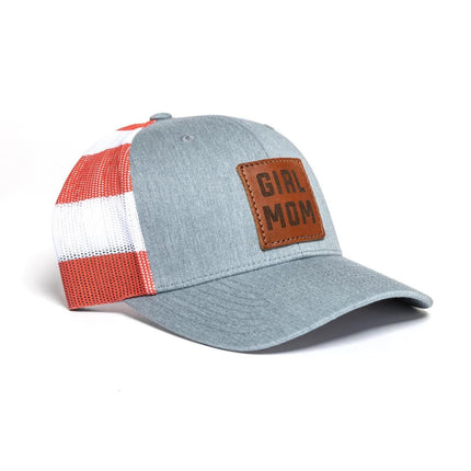 GirlMom Leather Patch Stars & Stripes Hat