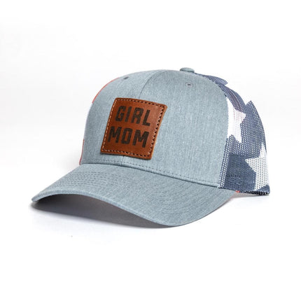GirlMom Leather Patch Stars & Stripes Hat