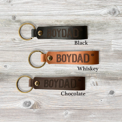 BoyDad Leather Keychain