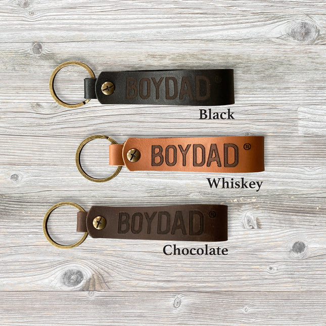 BoyDad Leather Keychain