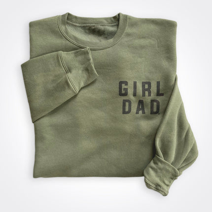 GirlDad Modern Stacked Logo Crew Sweatshirt