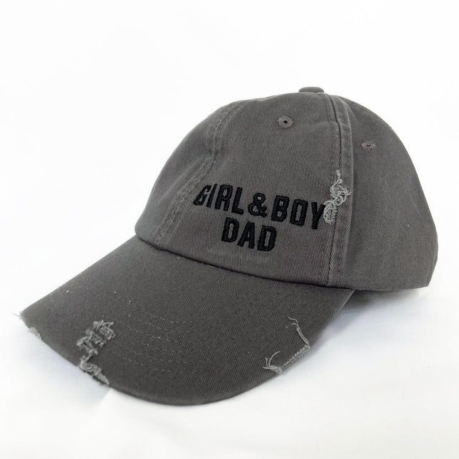 Girl & Boy Dad Distressed Hat