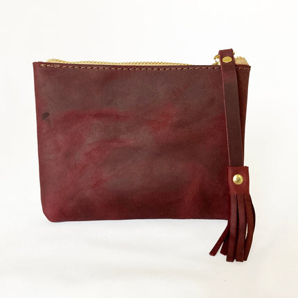 BoyMom Leather Pouch Script Small