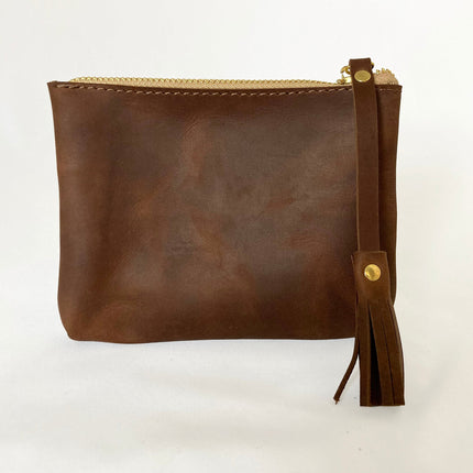 BoyMom Leather Pouch Script Small
