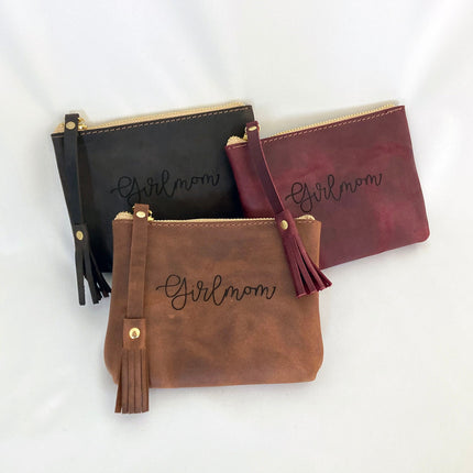 GirlMom Leather Clutch