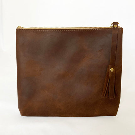BoyMom Leather Pouch Script Large