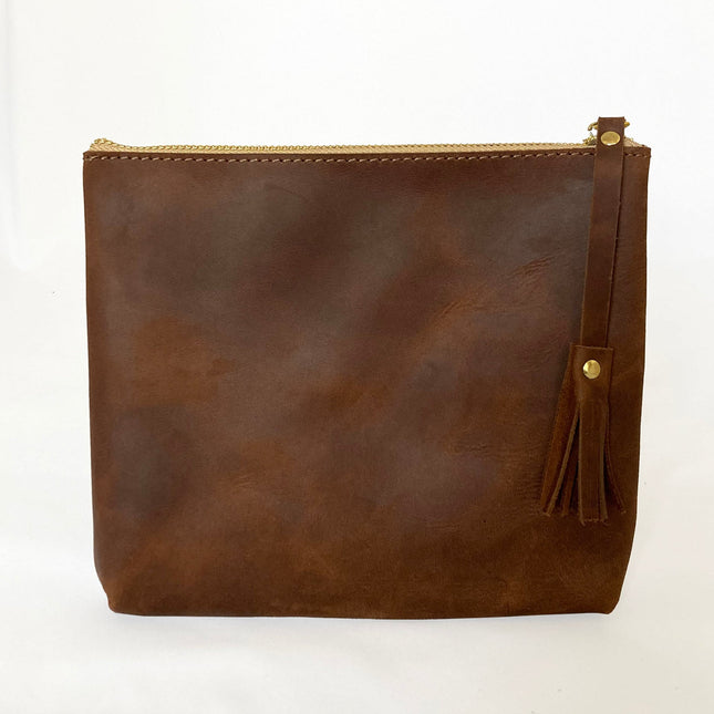 BoyMom Leather Pouch Script Large