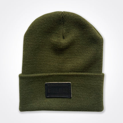 GirlDad Leather Patch Beanie