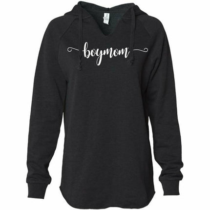 BM Women's Cut Black Hooded Pullover