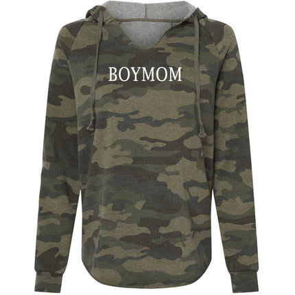 BM Collegiate Forest Camo Hooded Pullover - Women's Cut