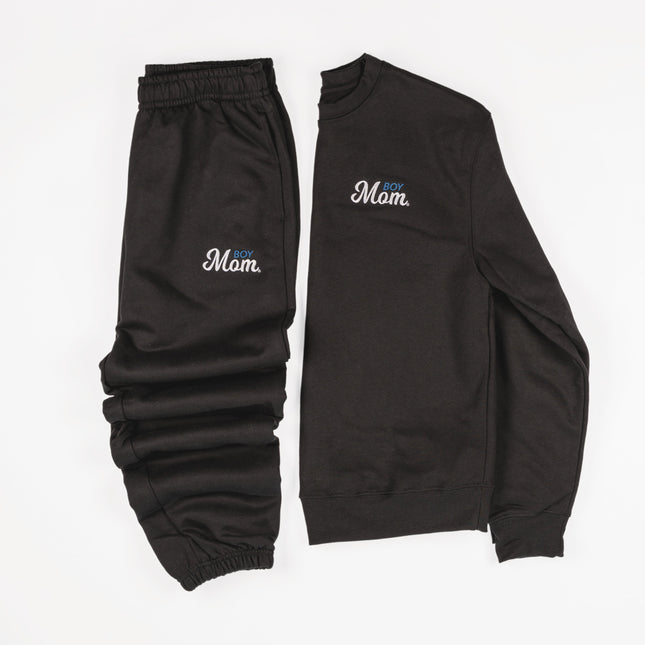 BoyMom Heavyweight Sweatpants Blue and White