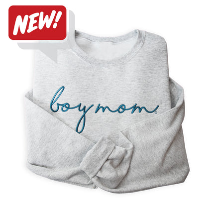 BoyMom Embroidered Ash Sweatshirt