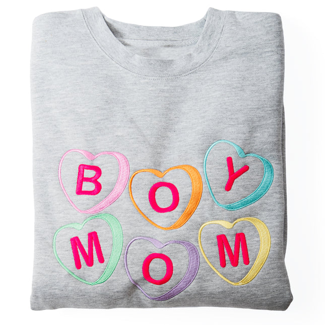 Boymom® Follow Your Heart Embroidered Heavyweight Crew Sweatshirt