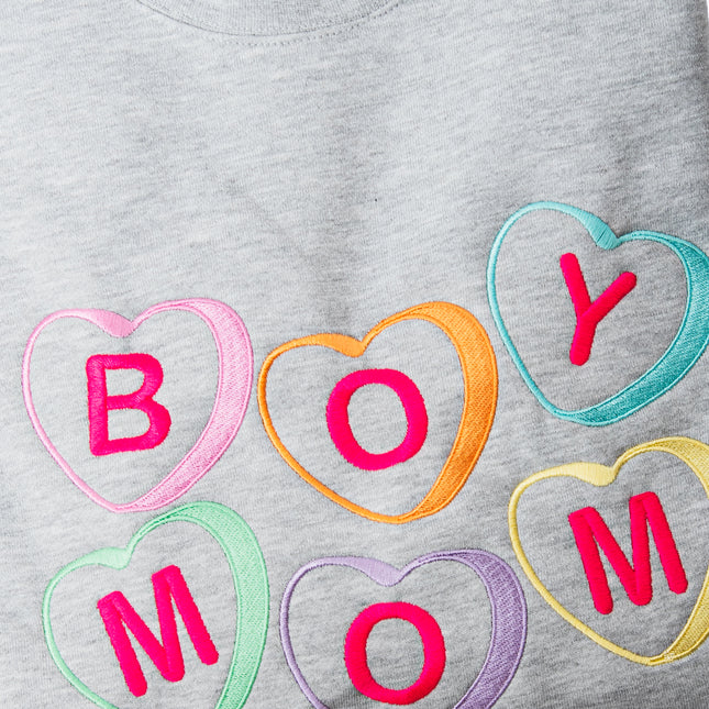 Boymom® Follow Your Heart Embroidered Heavyweight Crew Sweatshirt