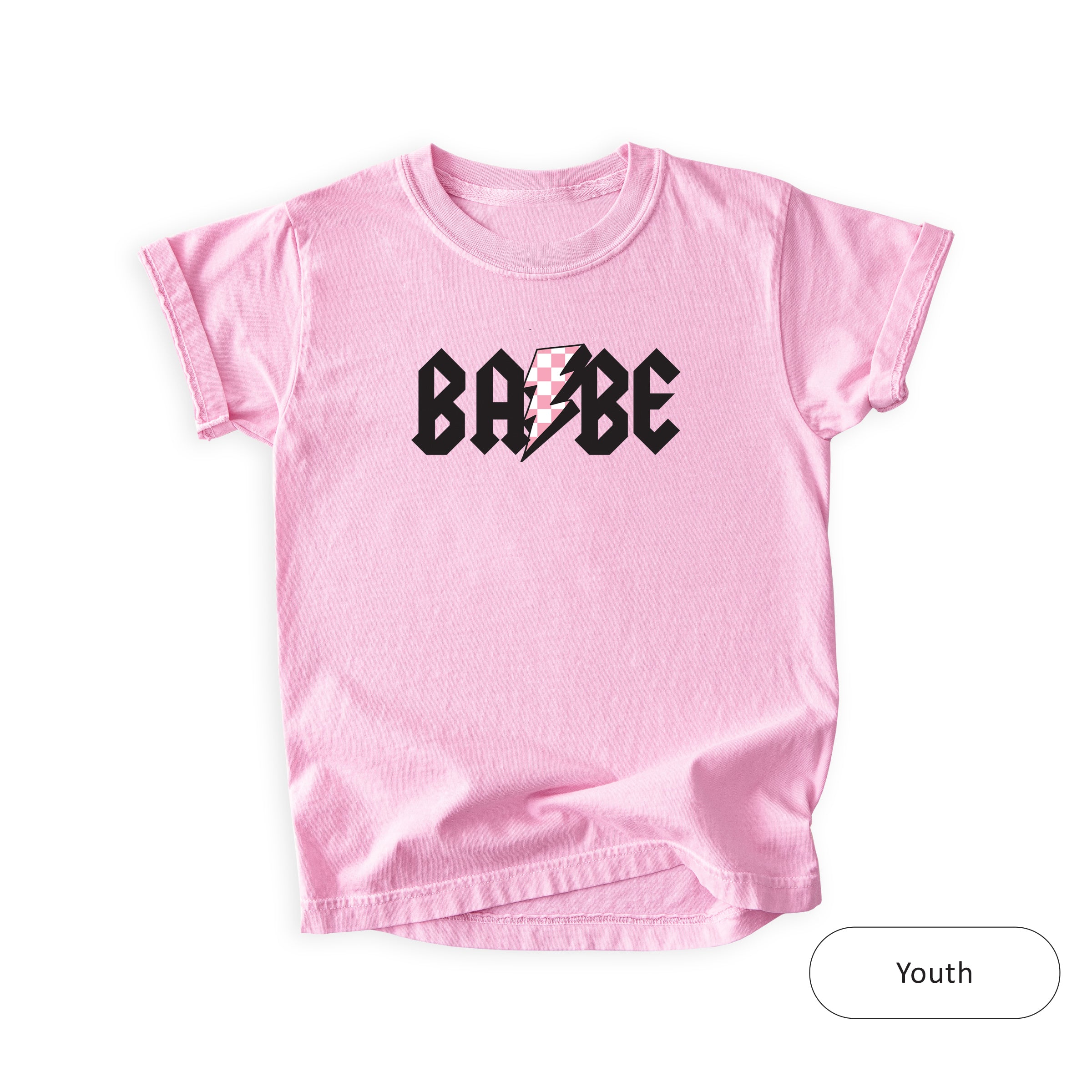 Babe Pink Checkered Bolt