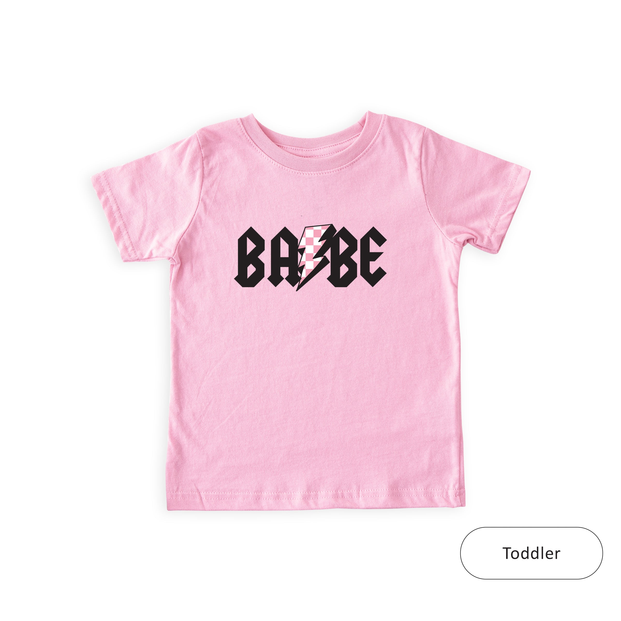 Babe Pink Checkered Bolt