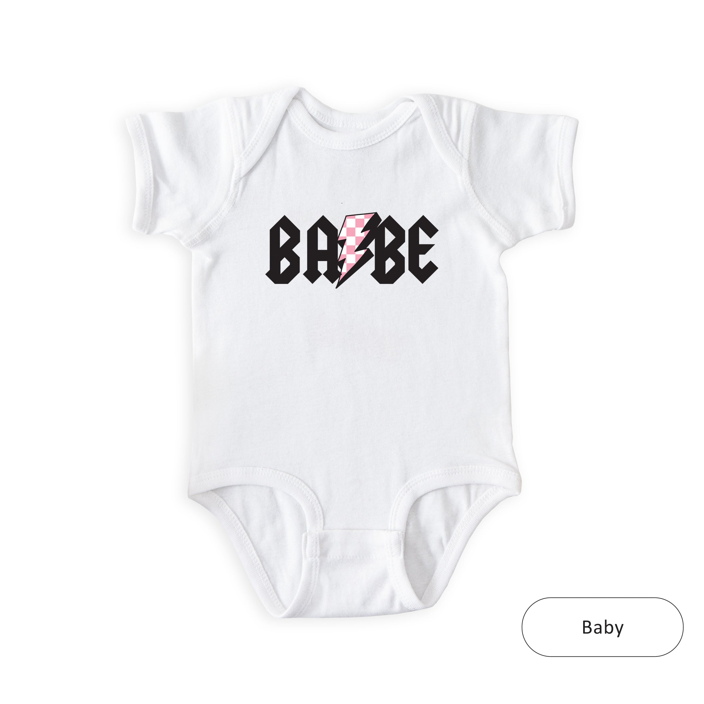Babe Pink Checkered Bolt