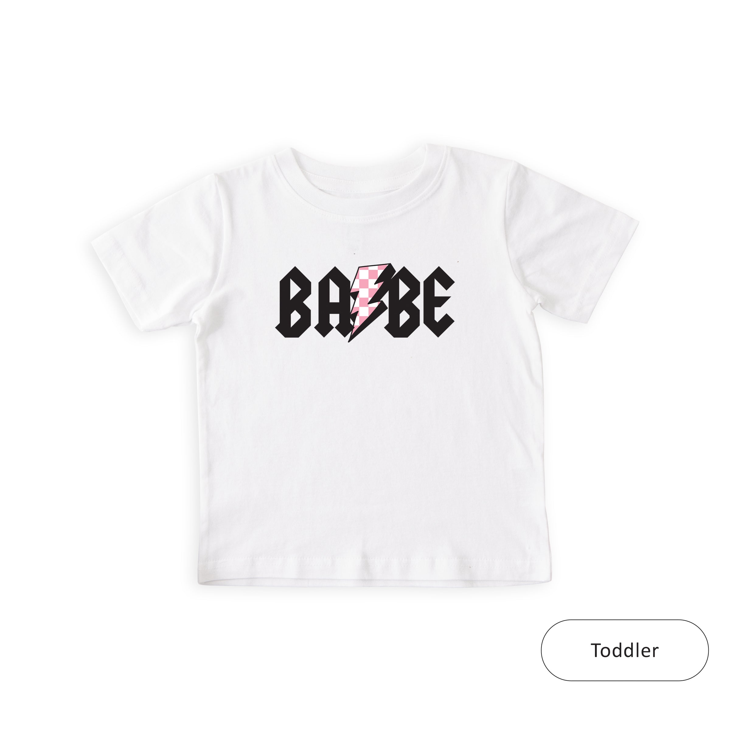 Babe Pink Checkered Bolt
