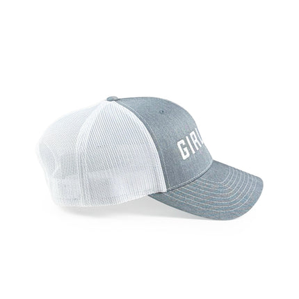GirlDad® Heather Grey & White Trucker Hat with Center Logo