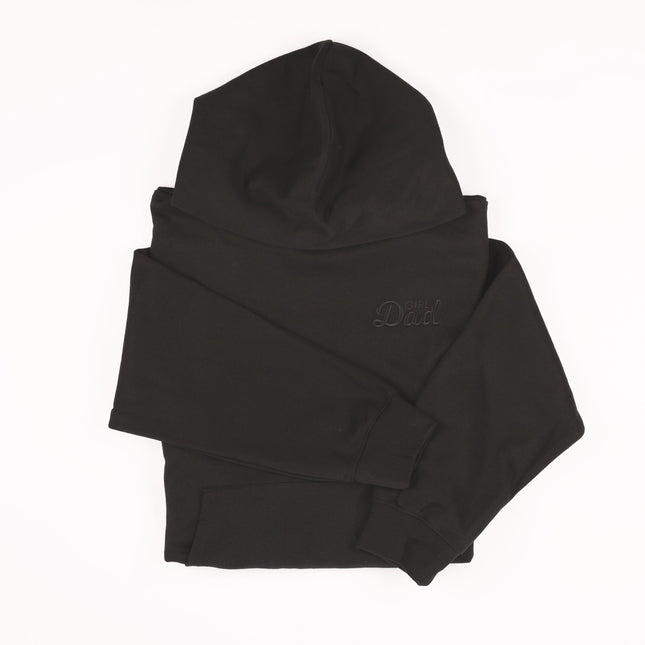 GirlDad Heavyweight Pullover Hoodie Black on Black