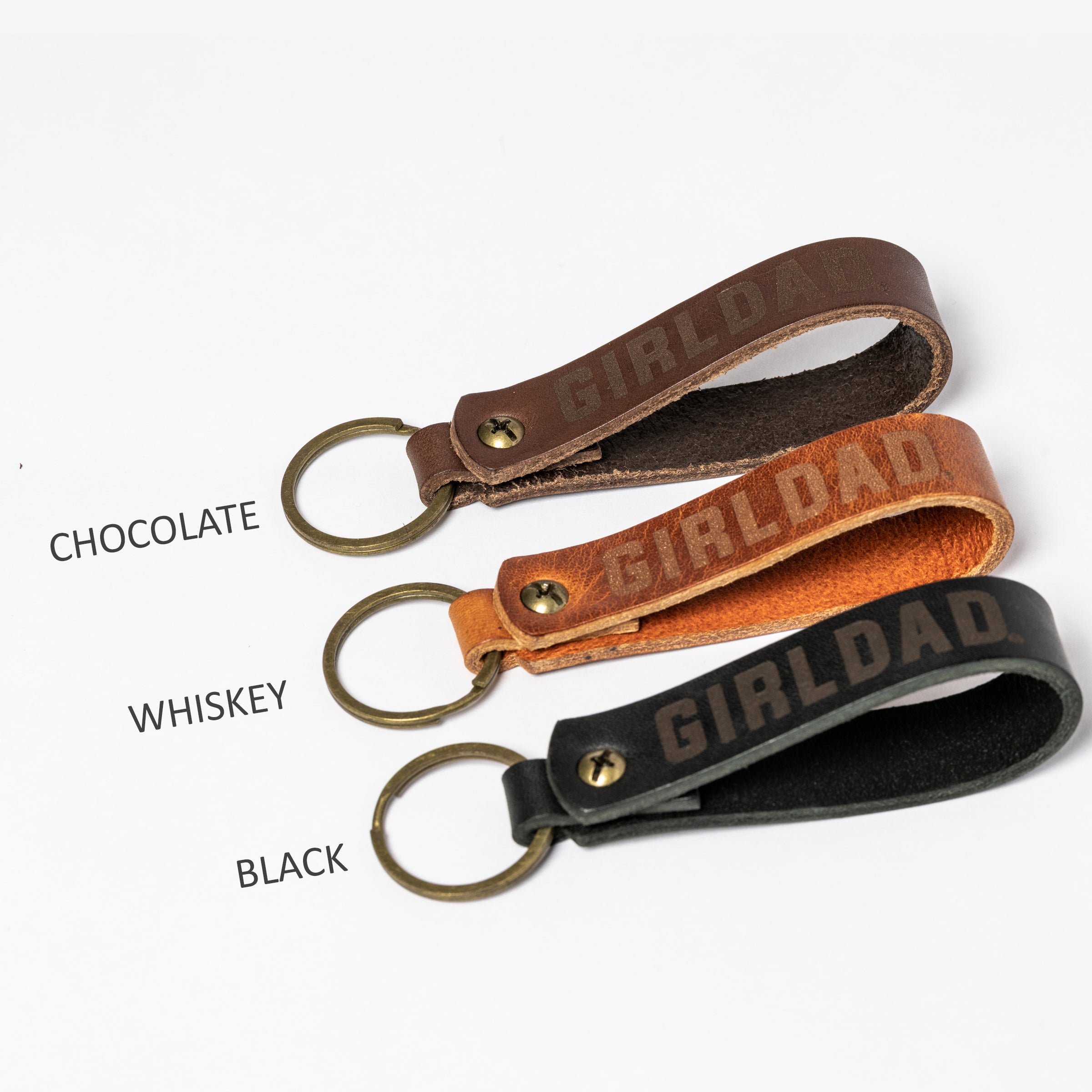 GirlDad Leather Keychains