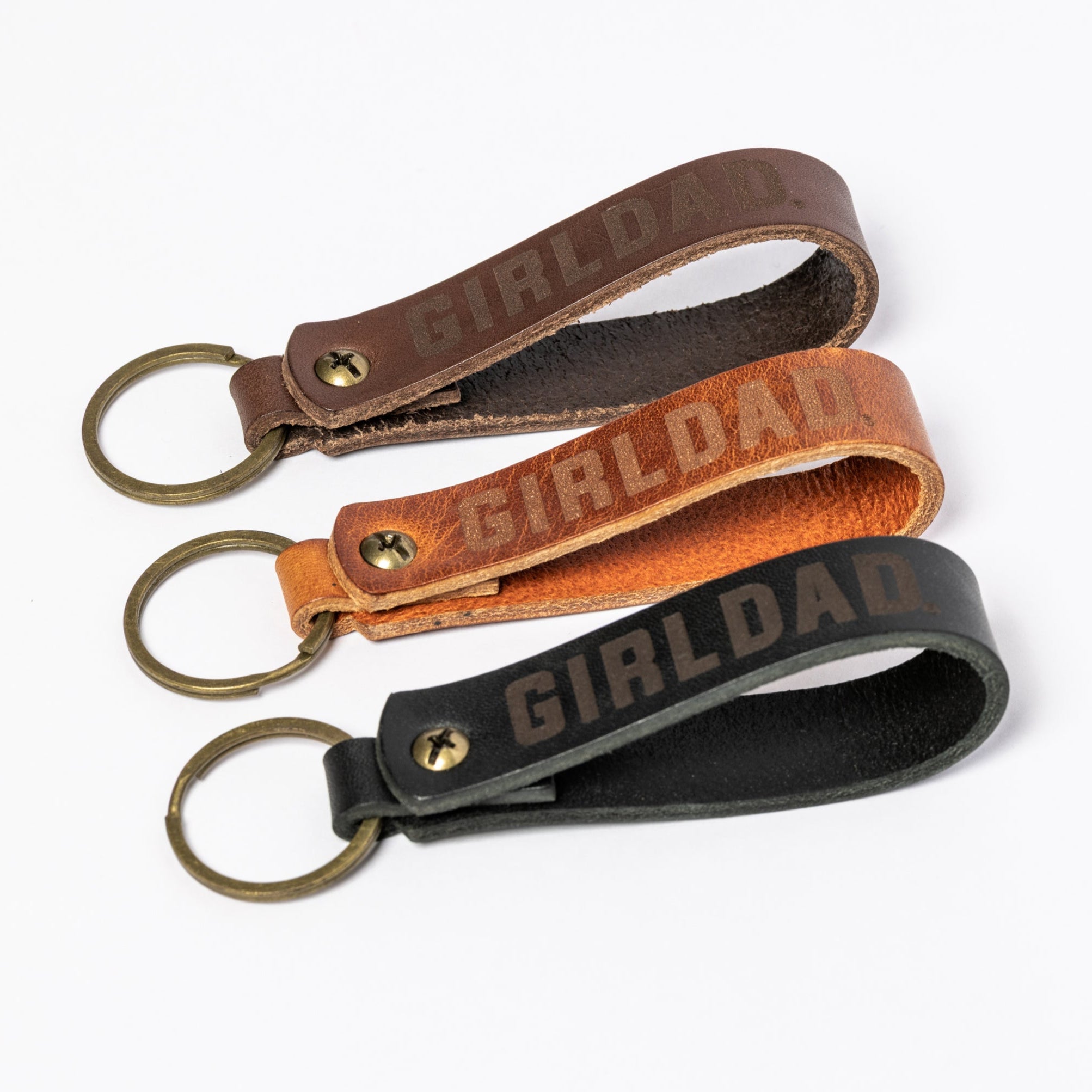 GirlDad Leather Keychains