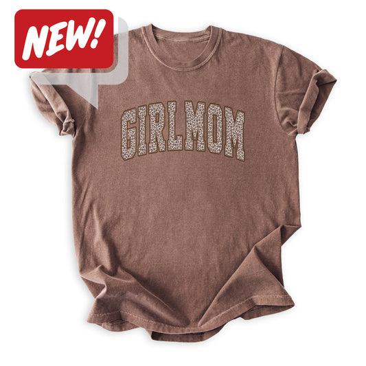 GirlMom Leopard Logo Heavyweight Tee