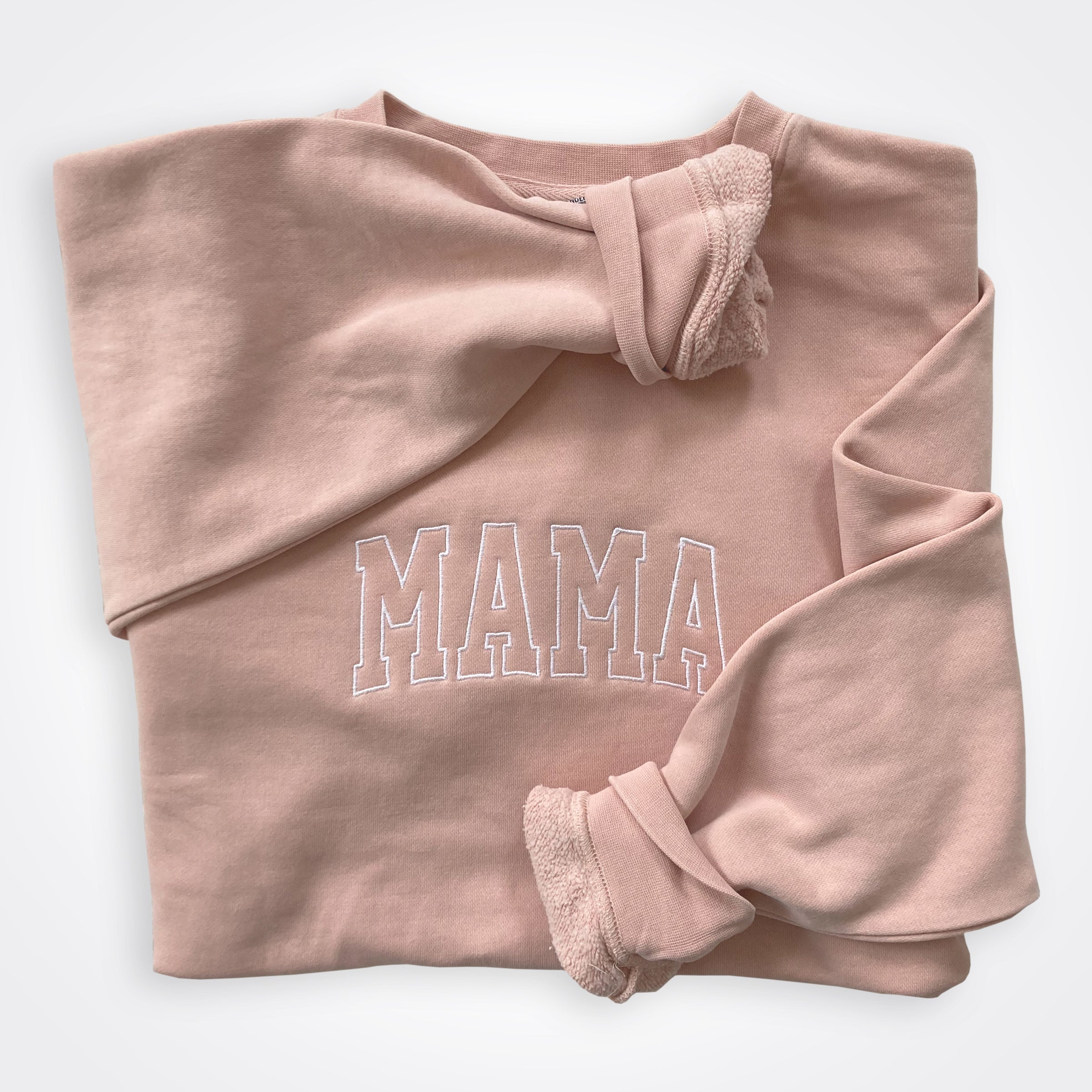 Mama Embroidered Midweight Pigment Dyed Crew Sweatshirt