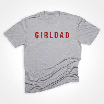 Girldad® Red Star on Heather Grey Tee