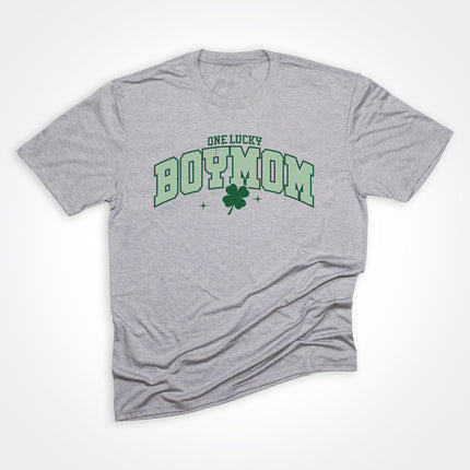 Lucky BoyMom® Heather Grey Tee