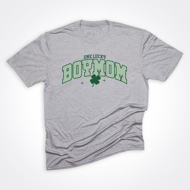 Lucky BoyMom® Heather Grey Tee
