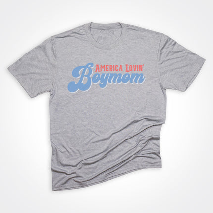 America Lovin' Boymom® Heather Grey Tee