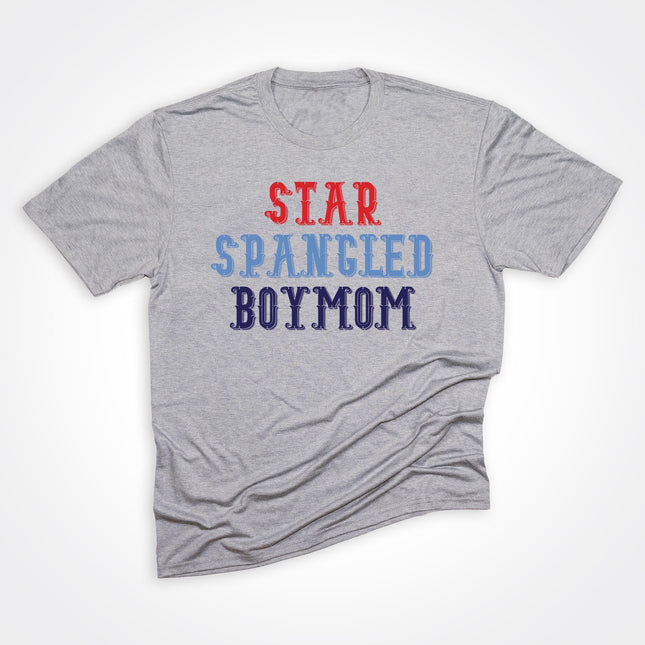 Star Spangled Boymom® Heather Grey Tee