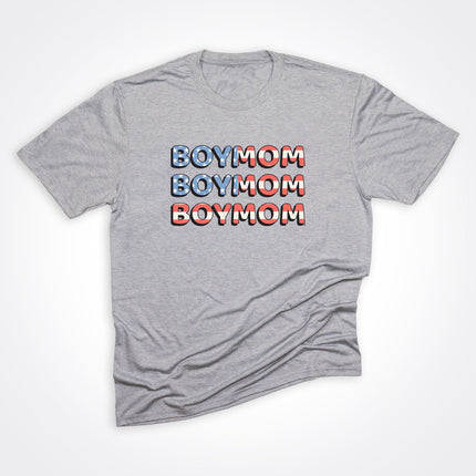 Boymom® American Flag Heather Grey Tee