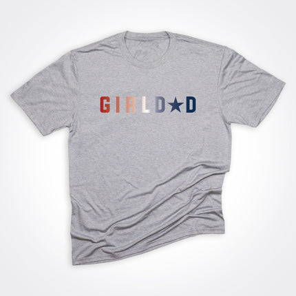 Girldad® American Star on Heather Grey Tee