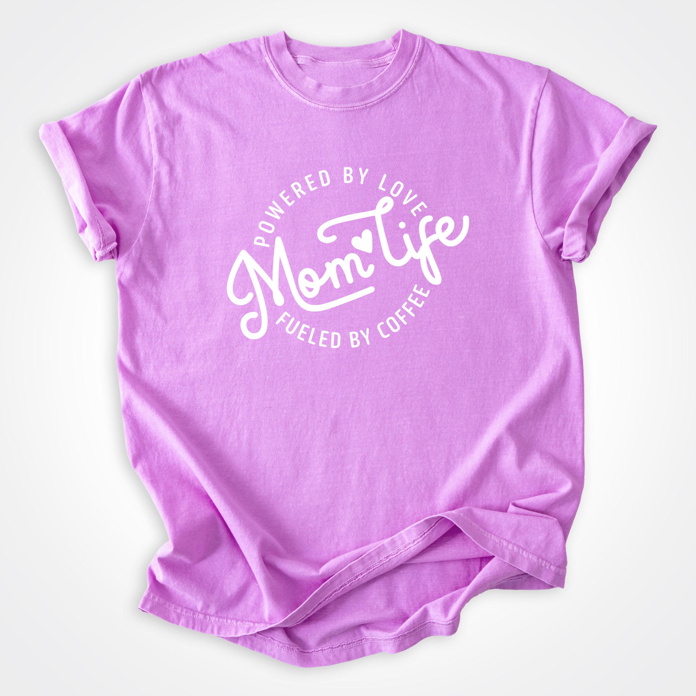 Mom Life Powered by Love, Fueled by Coffee Heavyweight Tee