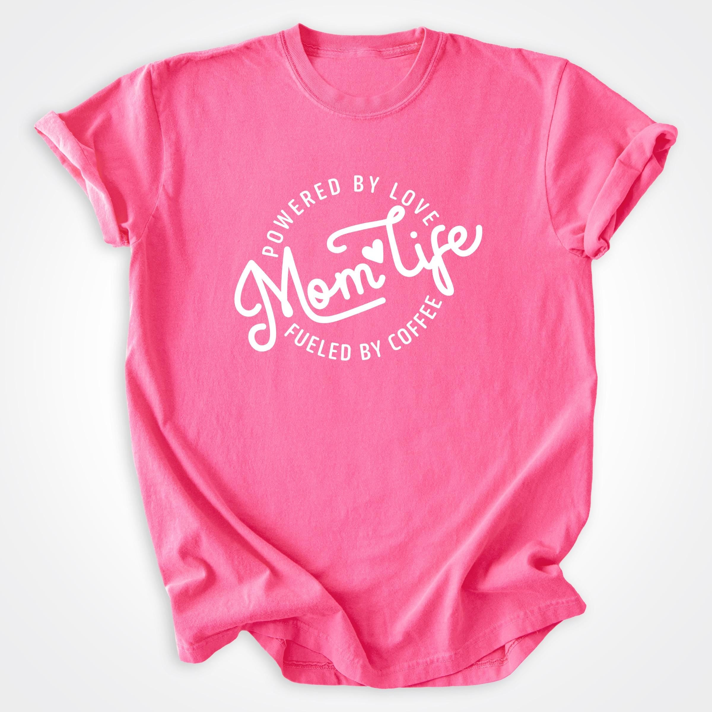 Mom Life Powered by Love, Fueled by Coffee Heavyweight Tee