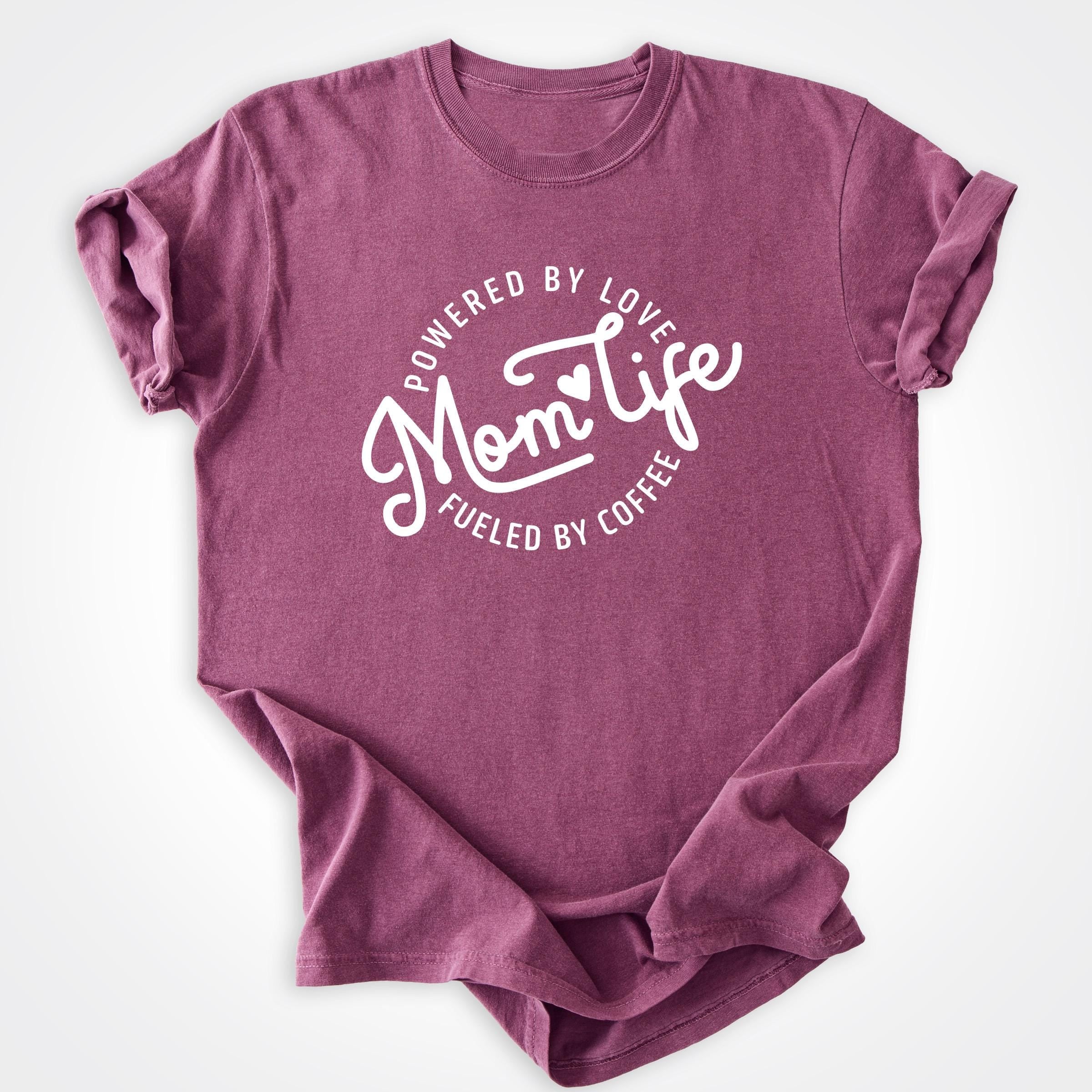 Mom Life Powered by Love, Fueled by Coffee Heavyweight Tee