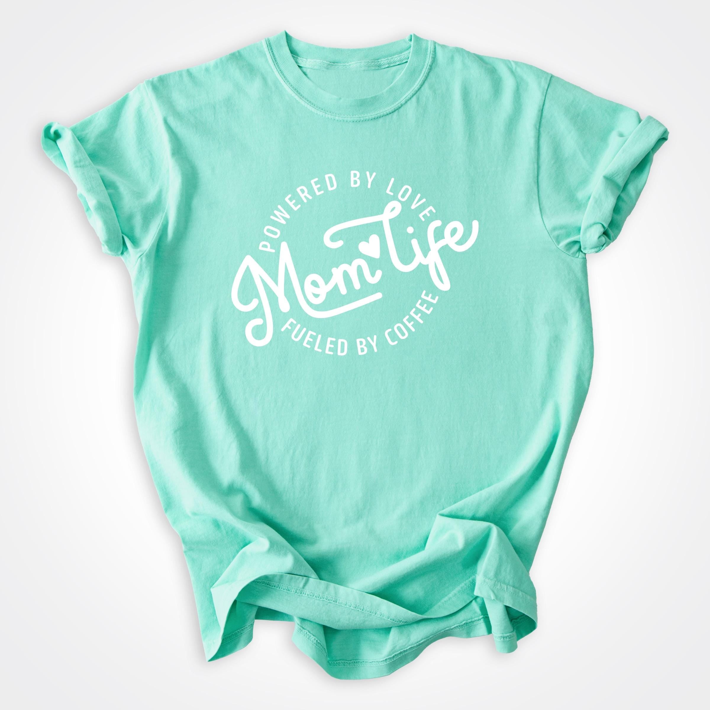 Mom Life Powered by Love, Fueled by Coffee Heavyweight Tee