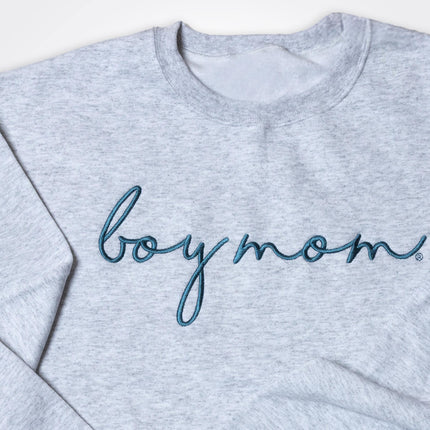 BoyMom Embroidered Ash Sweatshirt